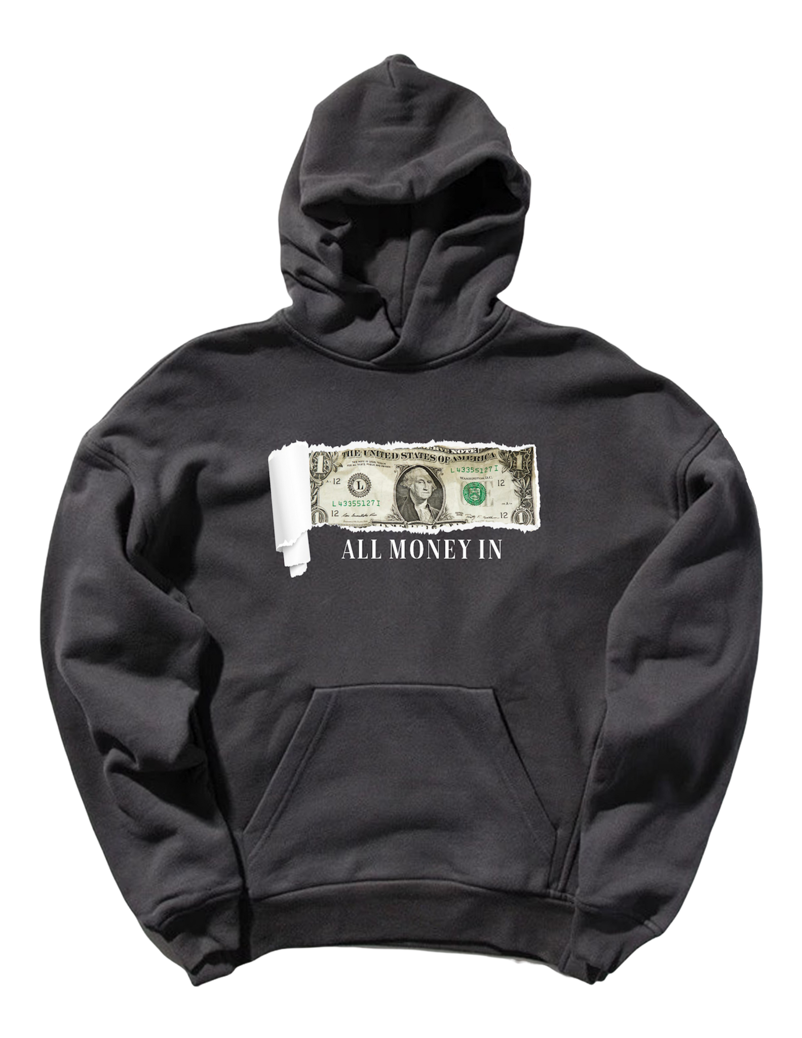 “ALL MONEY IN”graphic logo hoodie