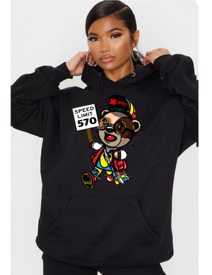 Cool bear inspired graphic hoodie