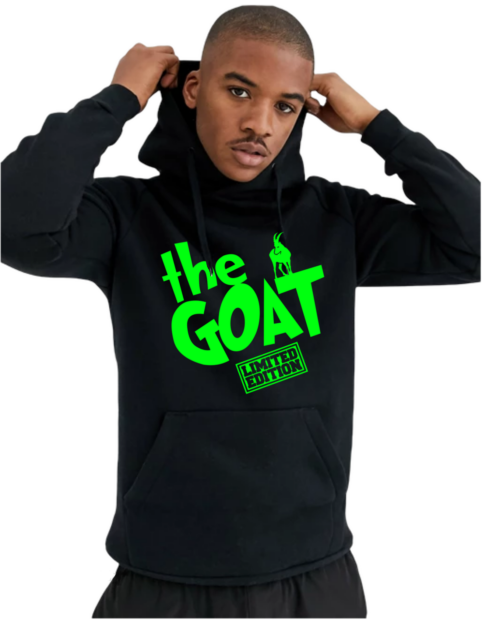 “THE GOAT”Graphic pullover hoodie